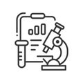 Medical research - line design single isolated icon
