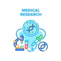 Medical Research Vector Concept Color Illustration