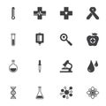 Medical research vector icons set Royalty Free Stock Photo