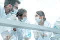 Medical researcher microbiology experiment in the laboratory Royalty Free Stock Photo