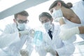 Medical researcher microbiology experiment in the laboratory Royalty Free Stock Photo
