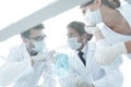 Medical researcher microbiology experiment in the laboratory Royalty Free Stock Photo