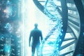 Medical researchers exploring genetics and DNA