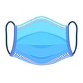 Medical respiratory mask. Front side of the full face is isolated on a white background. Breathing Safety masque. Hospital or