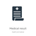 Medical result icon vector. Trendy flat medical result icon from health and medical collection isolated on white background. Royalty Free Stock Photo