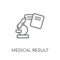 Medical result linear icon. Modern outline Medical result logo c