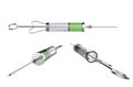 Medical reusable syringes white background