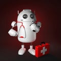 Medical robot. Computer repair concept