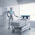 A medical robot with a 3Dmapping technology ready to inspect a patient internally with AI at its core. . AI generation