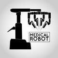 Medical robot icon vector