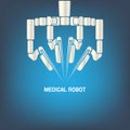 Medical robot icon vector