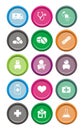 Medical round icon sets