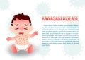 Medical`s poster of the Kawasaki disease in vector design