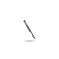 Medical scalpel icon with shadow Royalty Free Stock Photo