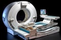 medical scanner, with detailed view of the intricate technology and components