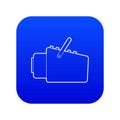 Medical scanner icon blue vector