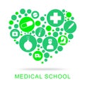 Medical School Represents University Learning And Educating