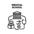 Medical School Vector Black Illustrations