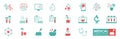 Medical science solid icon set, simple minimalist vector illustration template icon graphic design.
