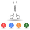 Medical scissor shear vector icon