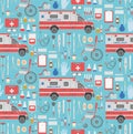 Medical seamless pattern Royalty Free Stock Photo