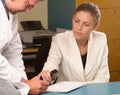 Medical secretary and doctor working together Royalty Free Stock Photo