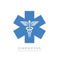 Medical service abstract vector logo