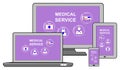 Medical service concept on different devices Royalty Free Stock Photo