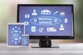 Medical service concept on different devices Royalty Free Stock Photo