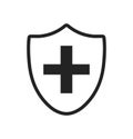 Medical Shield Icon. Royalty Free Stock Photo