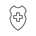 Medical shield icon.  Medical protection sign Royalty Free Stock Photo