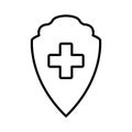 Medical shield icon.  Medical protection sign Royalty Free Stock Photo