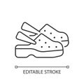 Medical shoes linear icon