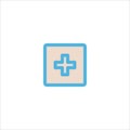 Medical sign icon flat vector logo design trendy Royalty Free Stock Photo