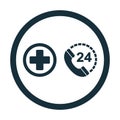 Medical sign plus nonstop phone icon