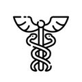 Medical Snake Caduceus Symbol Icon Logo Sign Vector Royalty Free Stock Photo