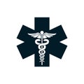 Medical snake health symbol