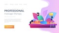 Professional massage therapy concept landing page