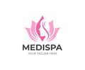 Medical spa salon logo template. Beauty care vector design