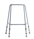 Adjustable folding walker for elderly, disabled or injured isolated on white