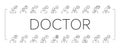 Medical Speciality Collection Icons Set Black Vector .