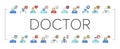 Medical Speciality Collection Icons Set Color Vector .