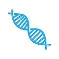 Medical spiral genetic DNA icon isolated flat design vector illustration