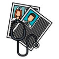 medical staf curriculums vitae with stethoscope Royalty Free Stock Photo