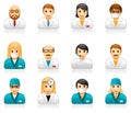 Medical staff avatars - user icons of doctors and nurses