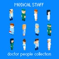 Medical Staff Doctor People Group Set Collection 3d Isometric