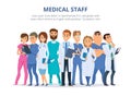 Medical staff. Group of male and female doctors