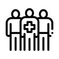 Medical staff icon vector outline illustration