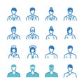 Medical staff icons set