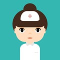 Medical Staff. Professional Doctor and Nurse Avatar. Cartoon Character Icon. Royalty Free Stock Photo